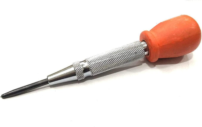 Easy Grip Automatic Center Centre Hole Punch Tool- Adjustable Punch Force- DIY Hand Tool