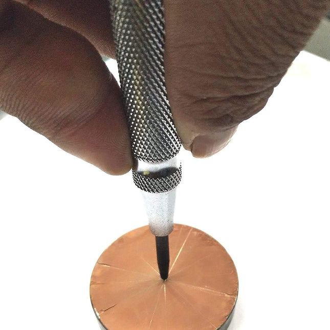 Easy Grip Automatic Center Centre Hole Punch Tool- Adjustable Punch Force- DIY Hand Tool