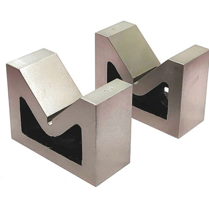 Seasoned caste iron v block pair