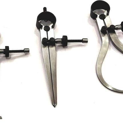 Set of 3 Pieces Spring Caliper Set - Inside, Outside & Divider Measuring Tool